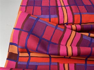 Patchwork stof - Kaffe Fassett tern i smukke varme pink toner